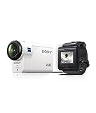 Sony Action Cam FDR-X3000R - Videocámara (4K, tecnología Balanced Optical SteadyShot, WiFi, GPS, FullHD), blanco