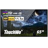 TouchWo Pizarra Inteligente táctil 65 Pulgadas, Pizarra interactiva y Smart TV 16:9 FHD 1080P, PC Todo en uno con Windows 10 para la Industria, la Oficina y el Aula, Pantalla de Monitor Vertica