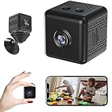 Mini Cámara Full HD 1080p, Cámara de Vigilancia WiFi Interior Exterior, Cámara de Seguridad inalámbrica con Detección de Movimiento, Visión Nocturna, Cámara con Grabación a 30 Fps